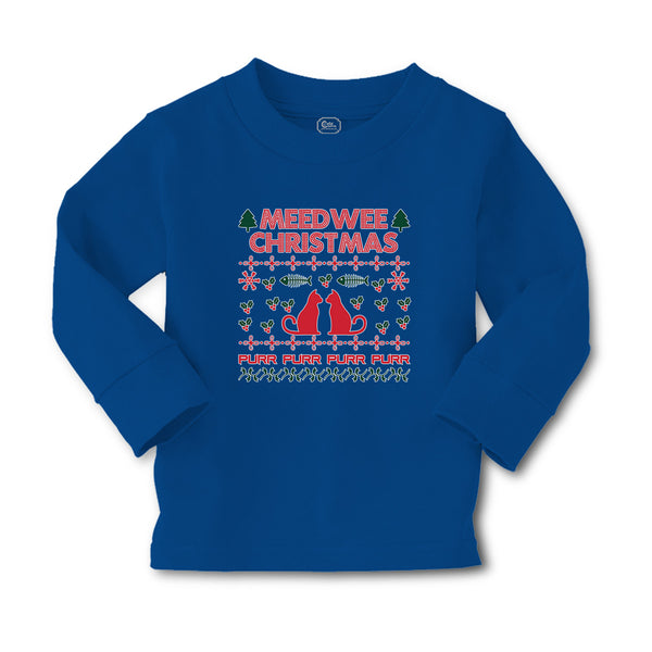 Baby Clothes Meed Wee Christmas Red Cats Facing Each Fish Bone Trees Cotton - Cute Rascals