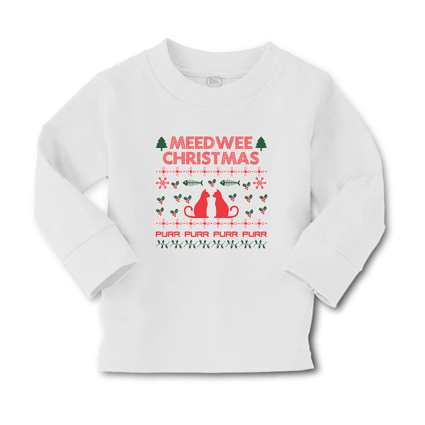 Baby Clothes Meed Wee Christmas Red Cats Facing Each Fish Bone Trees Cotton - Cute Rascals