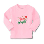 Baby Clothes Merry Bright with Christmas Santa Cap Boy & Girl Clothes Cotton - Cute Rascals