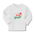 Baby Clothes Merry Bright with Christmas Santa Cap Boy & Girl Clothes Cotton - Cute Rascals