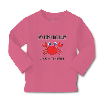 Baby Clothes My First Holiday Jack in Tenerife with Crab Sealife Cotton