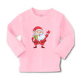 Baby Clothes Christmas Santa Claus with Gift Box Wishing Everyone Cotton