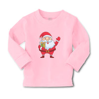 Baby Clothes Christmas Santa Claus with Gift Box Wishing Everyone Cotton - Cute Rascals