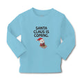 Baby Clothes Santa Claus Is Coming with Snow Riding Stick Boy & Girl Clothes