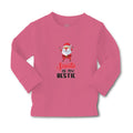 Baby Clothes Santa Is My Bestie Boy & Girl Clothes Cotton