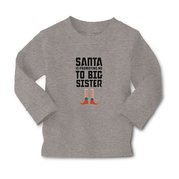 Baby Clothes Santa Is Promoting Me to Big Sister Boy & Girl Clothes Cotton