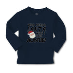 Baby Clothes Who Needs Santa When I Have Auntie! with Santa Face and Hat Cotton - Cute Rascals