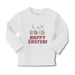 Baby Clothes Happy Easter! 3 Rabbit with Easter Colourful Eggs Cotton - Cute Rascals