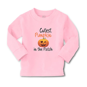 Baby Clothes Cutest Pumpkin in The Patch Pumpkin Winked Smile Face Cotton