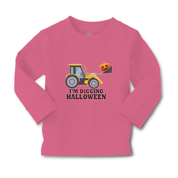 Baby Clothes I'M Digging Halloween with Working Vehicle in Smile Face Cotton - Cute Rascals