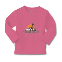 Baby Clothes Future Hiker Tourist Hiking. Man Standing on A Ledge of A Mountain - Cute Rascals