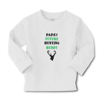 Baby Clothes Papa's Future Hunting Buddy with Animal Face Deer Cotton