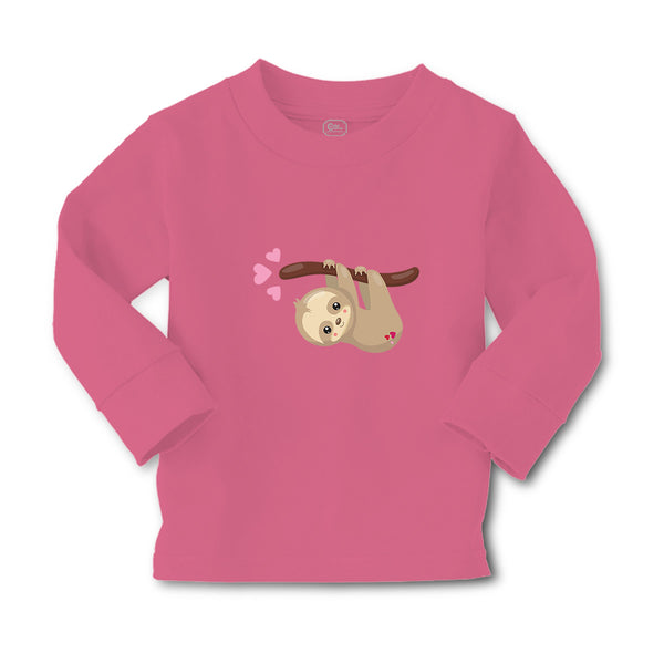 Baby Clothes Valentine Sloth Branch Pink Hearts Valentins Day Boy & Girl Clothes - Cute Rascals