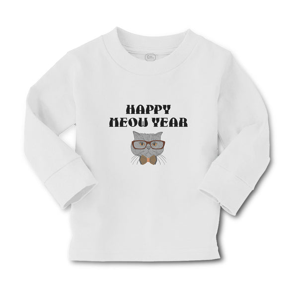 Baby Clothes Happy Meow Year Pet Animal Cat Face with Sunglass and Bow Cotton - Cute Rascals