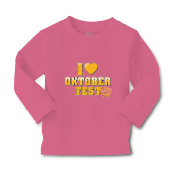 Baby Clothes I Love Oktoberfest with Yellow Heart Boy & Girl Clothes Cotton