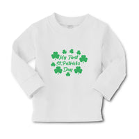Baby Clothes My First St.Patrick's Day with Irish Shamrock Leaves Cotton - Cute Rascals