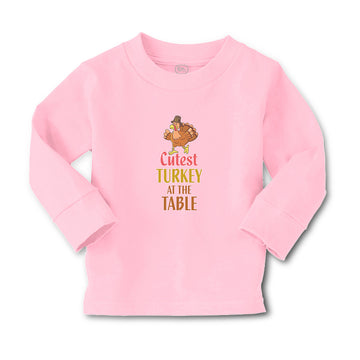Baby Clothes Cutest Turkey at The Table Bird with Open Wings Closed Eyes and Hat