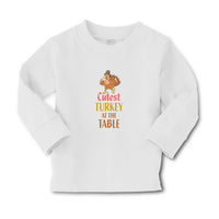 Baby Clothes Cutest Turkey at The Table Bird with Open Wings Closed Eyes and Hat - Cute Rascals