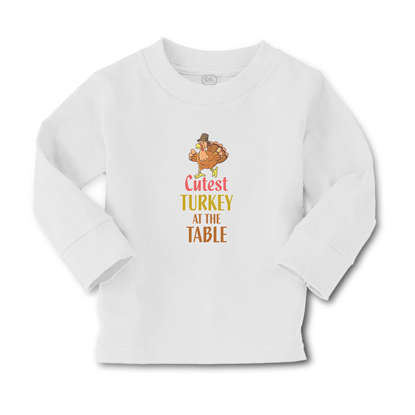 Baby Clothes Cutest Turkey at The Table Bird with Open Wings Closed Eyes and Hat - Cute Rascals