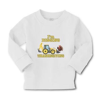 Baby Clothes I'M Digging Thanksgiving Bird Wings Working Vehicle Jcb Cotton
