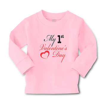 Baby Clothes My 1St Valentine's Day with Heart Symbol Boy & Girl Clothes Cotton