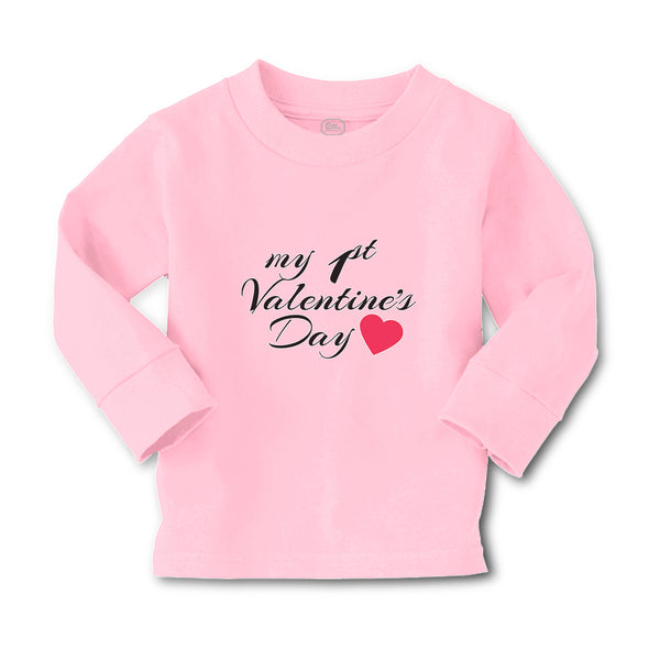 Baby Clothes My 1St Valentine's Day with Heart Symbol Boy & Girl Clothes Cotton - Cute Rascals