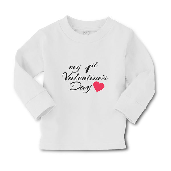 Baby Clothes My 1St Valentine's Day with Heart Symbol Boy & Girl Clothes Cotton - Cute Rascals