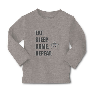 Baby Clothes Eat. Sleep. Game. Repeat. Video Game Boy & Girl Clothes Cotton