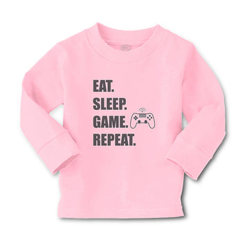 Baby Clothes Eat. Sleep. Game. Repeat. Video Game Boy & Girl Clothes Cotton