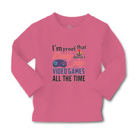Baby Clothes I'M Proof That Daddy Doesn'T Play Video Games All The Time Cotton - Cute Rascals