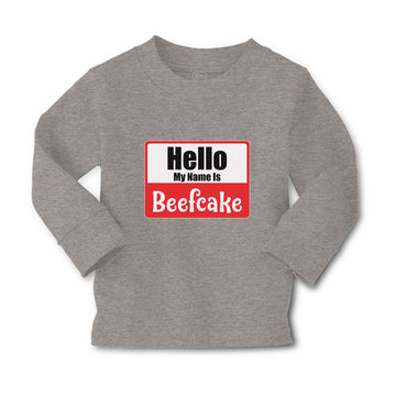 Baby Clothes Hello My Name Is Beefcake Boy & Girl Clothes Cotton