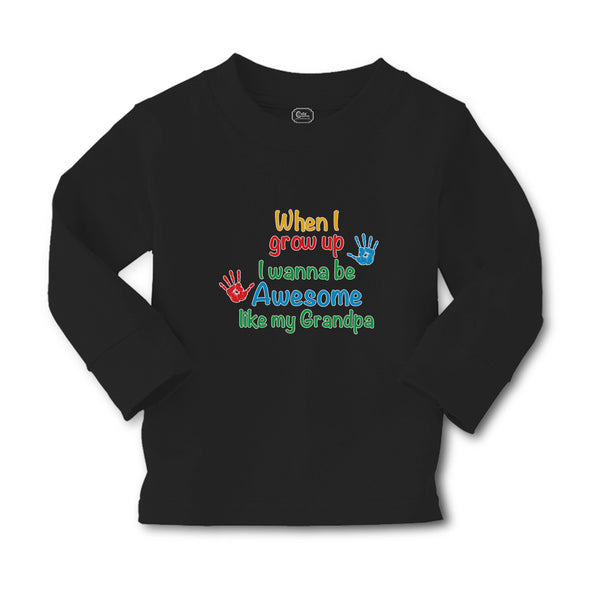 Baby Clothes When I Grow up I Wanna Be Awesome like My Grandpa with Handprint - Cute Rascals