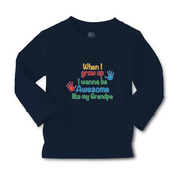 Baby Clothes When I Grow up I Wanna Be Awesome like My Grandpa with Handprint - Cute Rascals