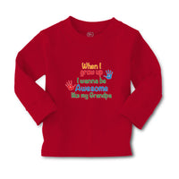 Baby Clothes When I Grow up I Wanna Be Awesome like My Grandpa with Handprint - Cute Rascals