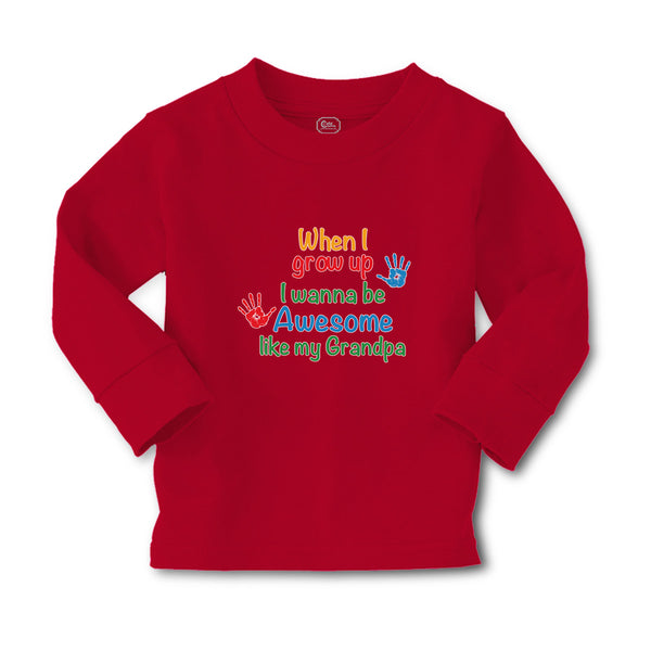 Baby Clothes When I Grow up I Wanna Be Awesome like My Grandpa with Handprint - Cute Rascals