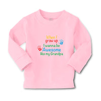 Baby Clothes When I Grow up I Wanna Be Awesome like My Grandpa with Handprint - Cute Rascals