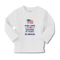 Baby Clothes Our Land Is Free Because My Mommy Is Brave Country Flag and Star