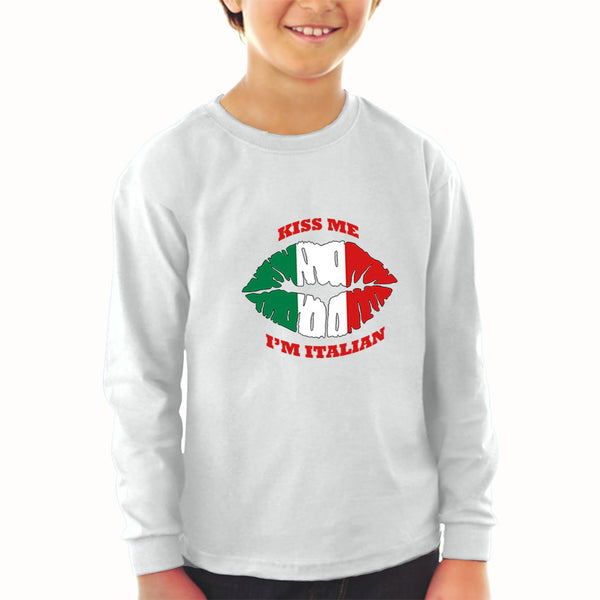 Baby Clothes Kiss Me I'M Italian Italy Flag Countries Boy & Girl Clothes Cotton - Cute Rascals