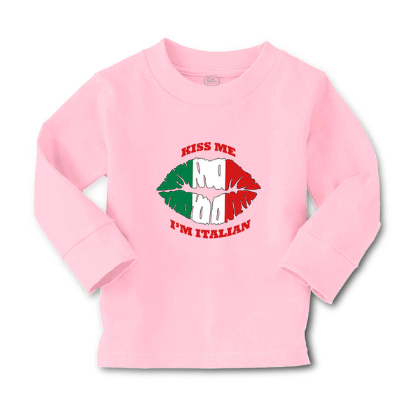 Baby Clothes Kiss Me I'M Italian Italy Flag Countries Boy & Girl Clothes Cotton - Cute Rascals