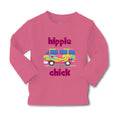 Baby Clothes Minibus Dark Pink Hippie Chick Funny Humor Boy & Girl Clothes