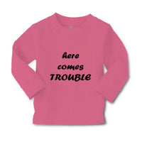 Baby Clothes Here Comes Trouble Style B Funny Humor Boy & Girl Clothes Cotton - Cute Rascals