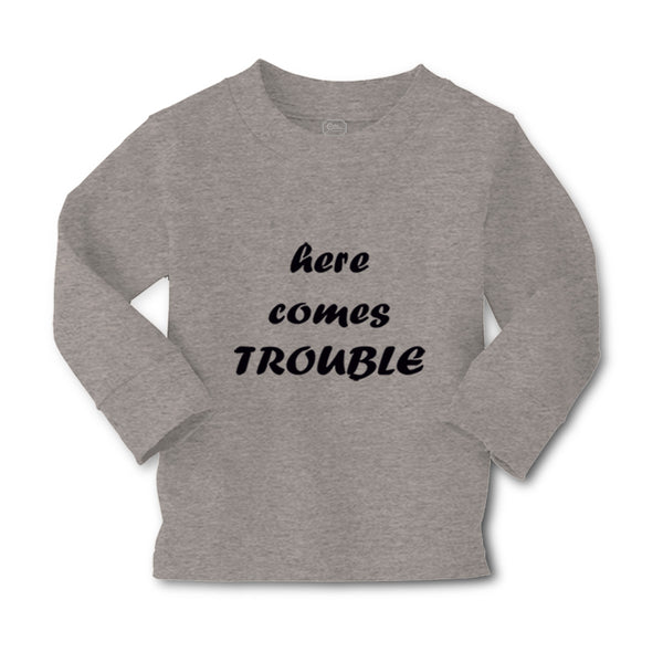 Baby Clothes Here Comes Trouble Style B Funny Humor Boy & Girl Clothes Cotton - Cute Rascals