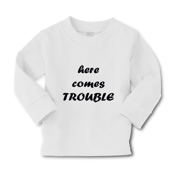 Baby Clothes Here Comes Trouble Style B Funny Humor Boy & Girl Clothes Cotton - Cute Rascals