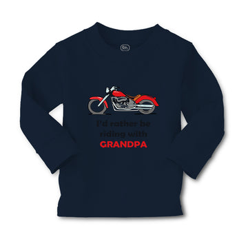 Baby Clothes I'D Rather Be Riding with Grandpa Biking Bike Grandfather Dad