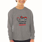 Baby Clothes I'D Rather Be Riding with Grandpa Biking Bike Grandfather Dad - Cute Rascals