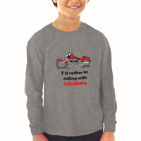 Baby Clothes I'D Rather Be Riding with Grandpa Biking Bike Grandfather Dad - Cute Rascals