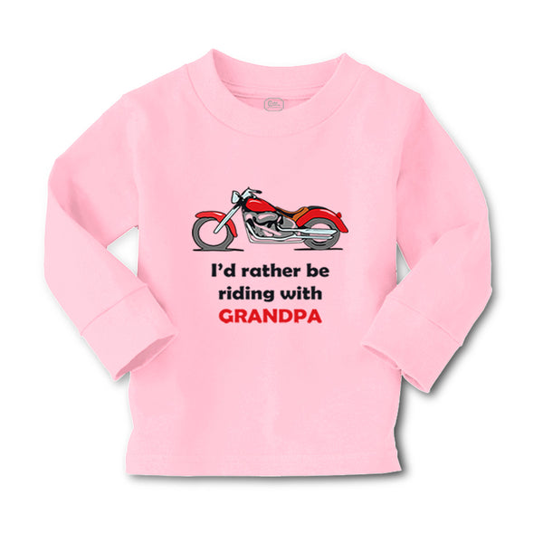 Baby Clothes I'D Rather Be Riding with Grandpa Biking Bike Grandfather Dad - Cute Rascals