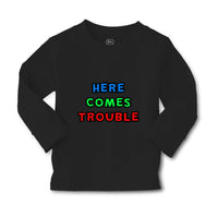 Baby Clothes Here Comes Trouble Style C Funny Humor Boy & Girl Clothes Cotton - Cute Rascals