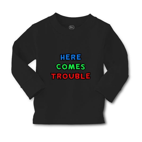 Baby Clothes Here Comes Trouble Style C Funny Humor Boy & Girl Clothes Cotton - Cute Rascals