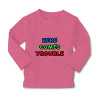 Baby Clothes Here Comes Trouble Style C Funny Humor Boy & Girl Clothes Cotton - Cute Rascals
